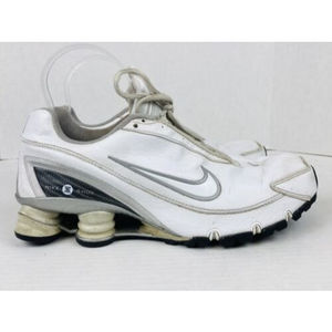 RARE Nike Shox Turbo IV SL Women US 8.5 White Leather Running Shoe 316926-111